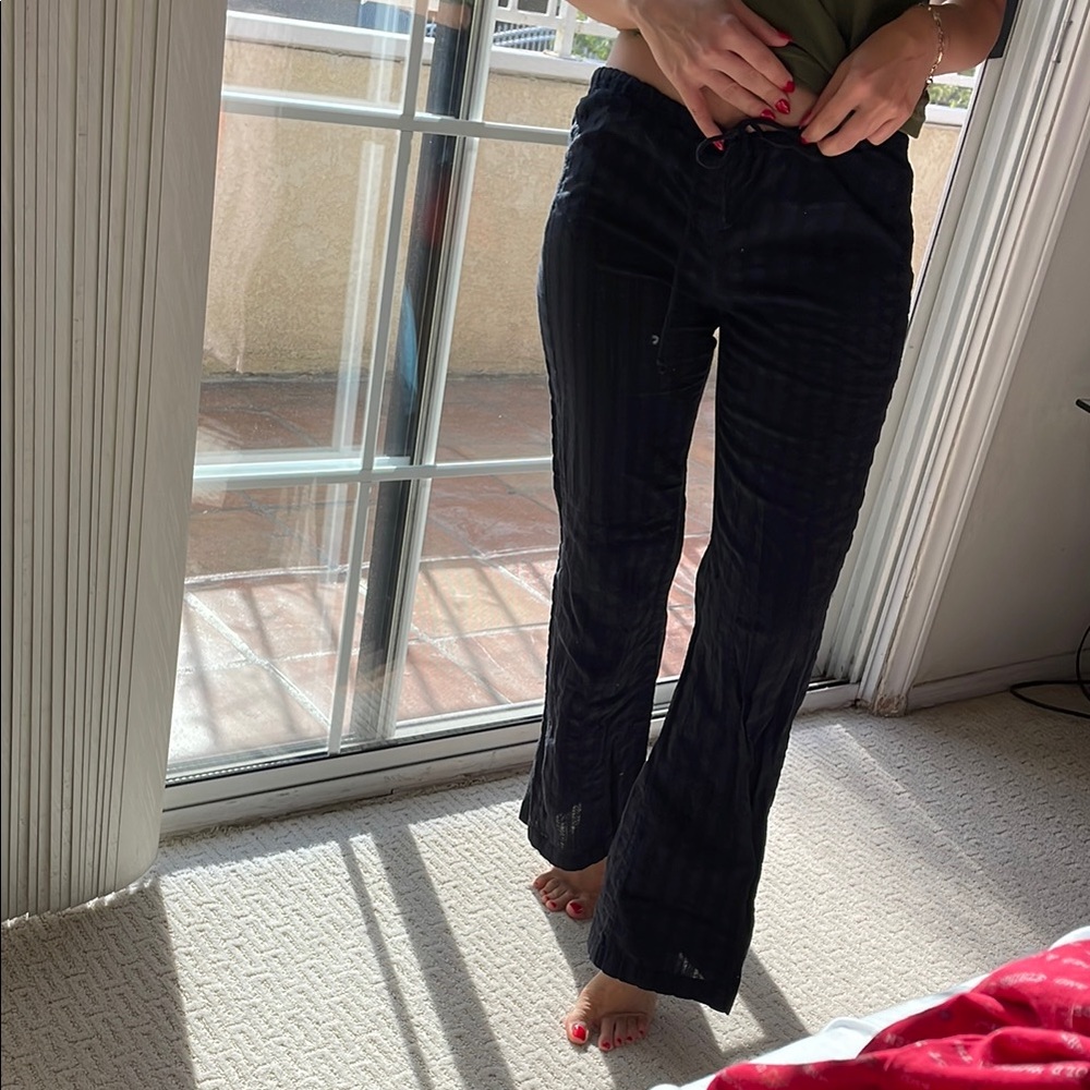 Black Cotton Pants